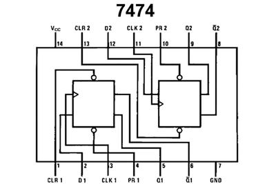 TTL-LOGIC IC FF 7474 LS-FAMILY DIP14