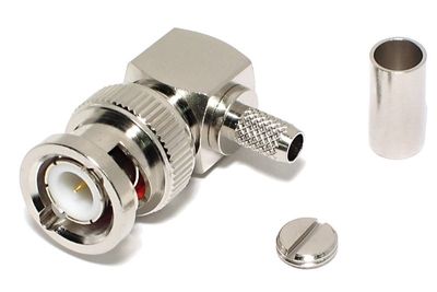 BNC CONNECTOR MALE ANGLE CRIMP RG58 BNC CONNECTOR MALE ANGLE CRIMP RG58