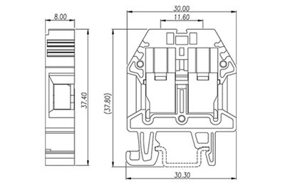 Dinkle DK6S, SLFTB C2, 500V 41A, screw, 0.5-10mm2, BG