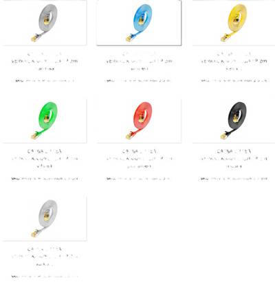 CAT6A flat network cable U/FTP 2,0m 7-color assortment