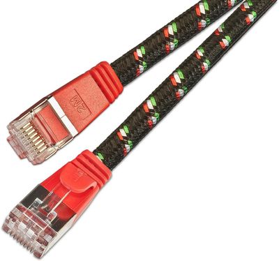 CAT6 FLAT NETWORK CABLE U/FTP TOUGH 0,25m red