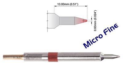 Thermaltronics K80 SOLDER TIP 0,6mm SHARP 30°