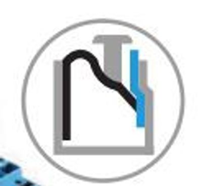 RELAY SOCKET DIN-RAIL FOR FINDER 40 (8P) Push On Terminals