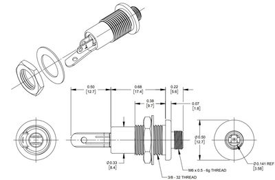 3.5mm STEREO JACK TWIST LOCK