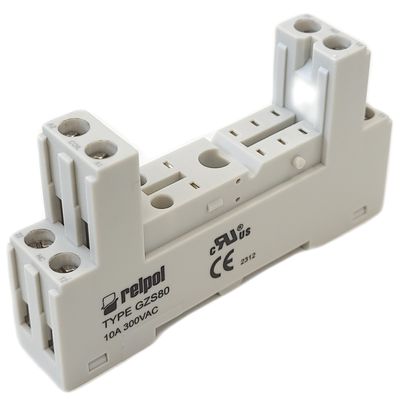 DINRail Socket GZS80 - screw terminals (8-pin)