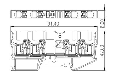 Dinkle DP6N-TR, SLFTB C4, 1kV 41A, pushin, 0.5-10mm2, BG