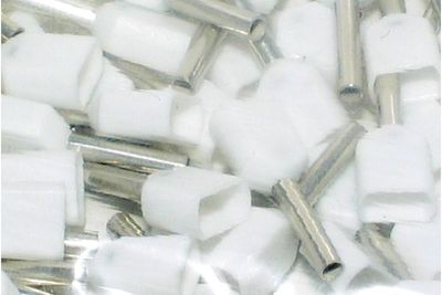 WIRE END FERRULE 2x0,5mm2 WHITE 100pcs WIRE END FERRULE 2x0,5mm2 WHITE 100pcs