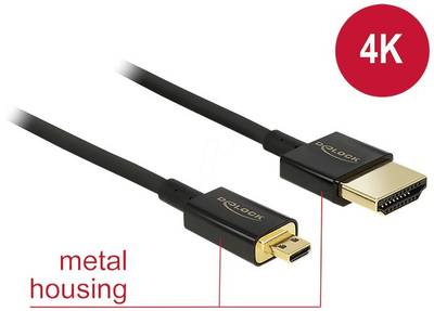 DeLock Extra-short MicroHDMI-HDMI cable 0,25m