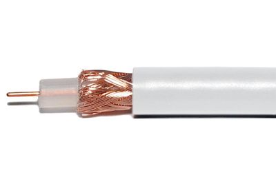 RF COAXIAL CABLE 75ohm RG-59 WHITE 1m
