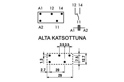 PCB RELAY SPDT 12A 12VDC