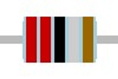 METAL FILM RESISTOR 0,6W: 2,2ohm