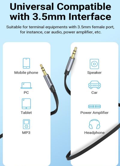 Vention 3,5mm STEREO PLUG CABLE 0,5m