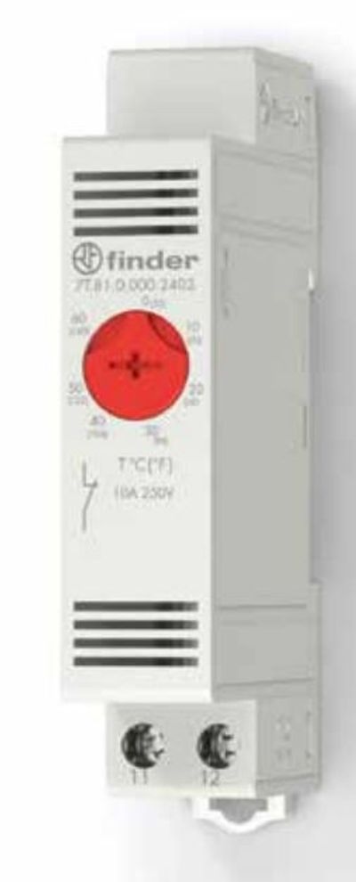 Thermostat DIN rail mount 10A NC