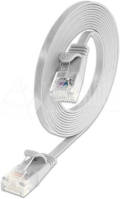 CAT6 FLAT NETWORK CABLE U/UTP 0,5m white