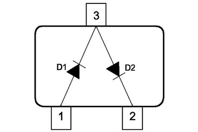 PIN-DIODE DUAL 100V 140mA SOT23, 1MHz-3GHz
