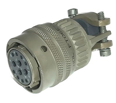 STRAIGHT PLUG 12-POLE FEMALE BAYONET