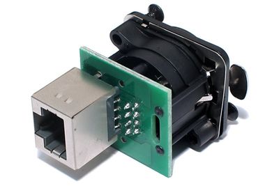 EtherCon RJ45 FEMALE XLR-TYPE PANEL CONNECTOR EtherCon RJ45 FEMALE XLR-TYPE PANEL CONNECTOR