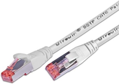 CAT6 PATCH CABLE SHIELDED S/FTP 5m white
