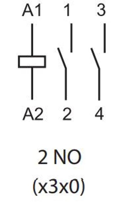 CONTACTOR DIN-RAIL MOUNT 2NO 230VAC / 25A CONTACTOR DIN-RAIL MOUNT 2NO 230VAC / 25A