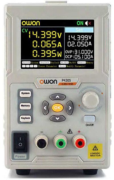 Owon P4305 PROGRAMMABLE POWER SUPPLY 0-30V/0-5A 150W