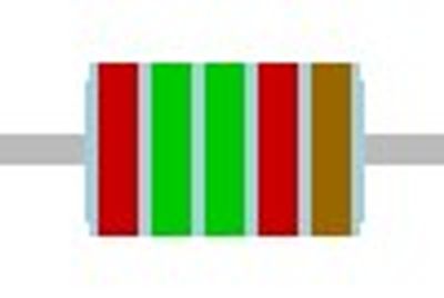 METAL FILM RESISTOR 0,6W: 25,5kohm