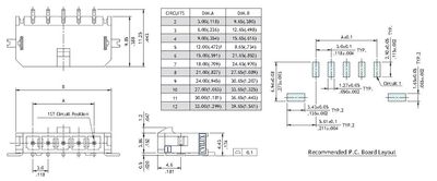 3,0mm 1x4pole smd male RA tabs selective Flash Au UL 94V-0