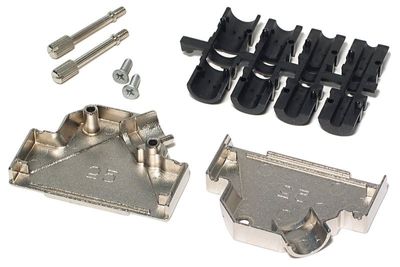 D25 CONNECTOR ENCLOSURE 45deg ANGLE METAL D25 CONNECTOR ENCLOSURE 45deg ANGLE METAL