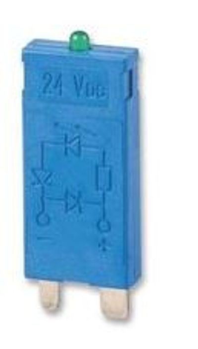 Green LED + diode module for FINDER relay sockets 24V