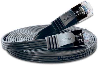 CAT6 FLAT NETWORK CABLE U/FTP 0,1m black
