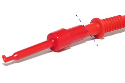 TEST CLIP FOR 2MM PIN TIP RED