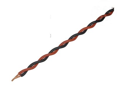 Twisted pair cable 2x0,25mm2 red/black 1m