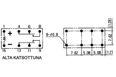 MINIATURE RELAY DPDT 1A 24VDC