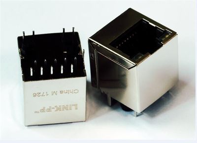 RJ45 10/100 Vertical magnetic POE+ LED