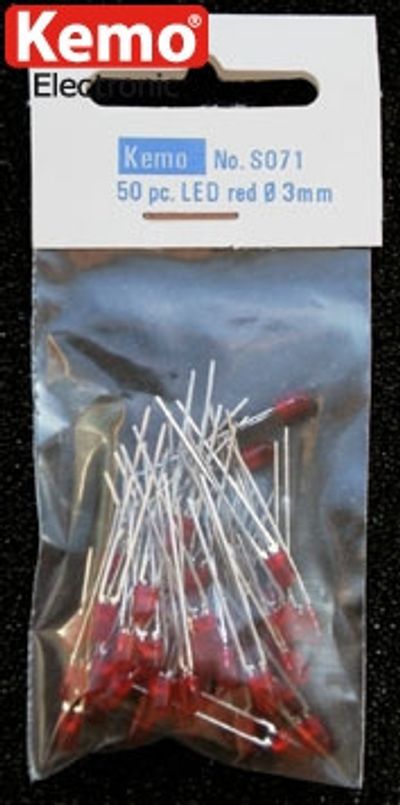 LED Ø3mm red, approx. 50 pieces