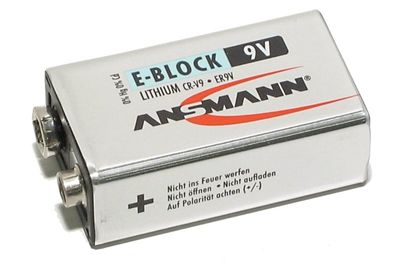 LITHIUM BATTERY 9V Ansmann
