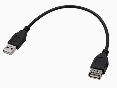 USB 2.0 extension cable A male – A female 250 mm USB 2.0 extension cable A male – A female 250 mm