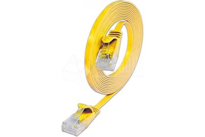 CAT6 FLAT NETWORK CABLE U/UTP 0,1m yellow CAT6 FLAT NETWORK CABLE U/UTP 0,1m yellow