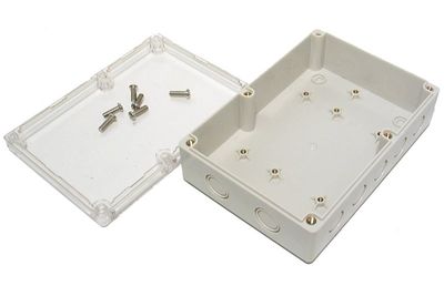 TRANSPARENT PLASTIC ENCLOSURE IP65 56x180x125mm TRANSPARENT PLASTIC ENCLOSURE IP65 56x180x125mm