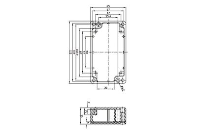 DIE CAST ALUMINUM ENCLOSURE 115x65x30mm