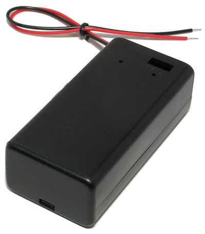 BATTERY HOLDER 9V WITH ENCLOSURE AND SWITCH