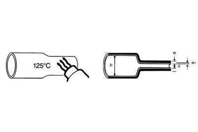 HEAT SHRINK TUBE ATUM 8/2mm 0,15m