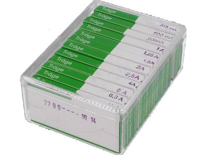 Fuse assortment (T) 6,3x32mm 12x 10pcs