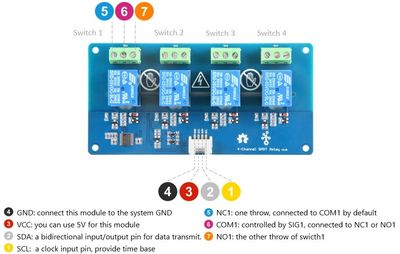 Grove Relay Module 4-CH SPDT Grove Relay Module 4-CH SPDT