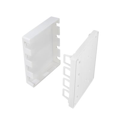 Surface-mounted Keystone box, 4 ports, UTP, white