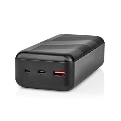 Powerbank 1x USB-A, 1x USB-C 5V 30Ah, black