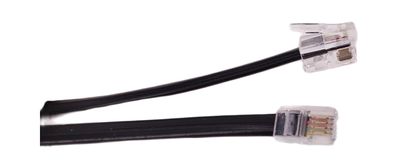 RJ9/RJ9 MODULAR PHONE LINE CORD 5m BLACK