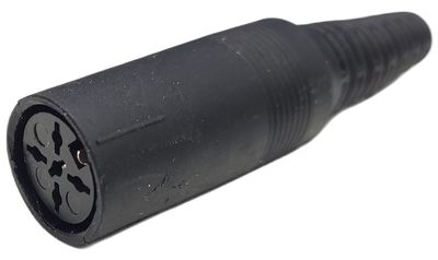 DIN CONNECTOR FEMALE 5-PIN 360°