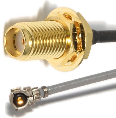 U.FL - SMA(F)jack w/cap cable 1,13mm 230mm