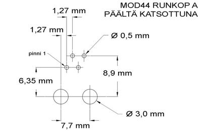 RJ9 (4P4C) SOCKET PCB