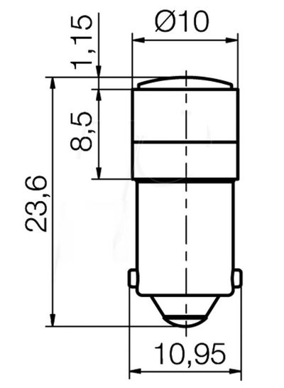 LED-LAMP BA9S LED 24V RED